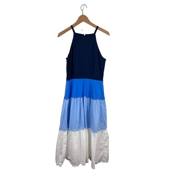 Ann Taylor Colorblock Scallop Midi Dress - Picture 5 of 6